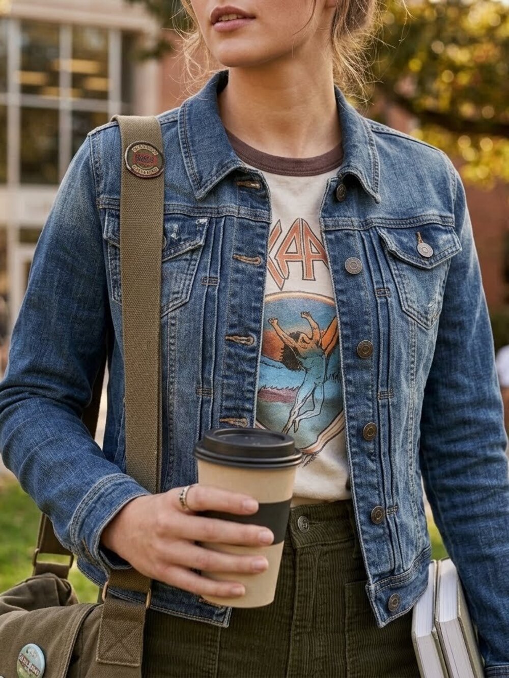 Earl Medium Wash Blue Jean Denim Urban Edgy Streetwear Trucker Jean Jacket 3049